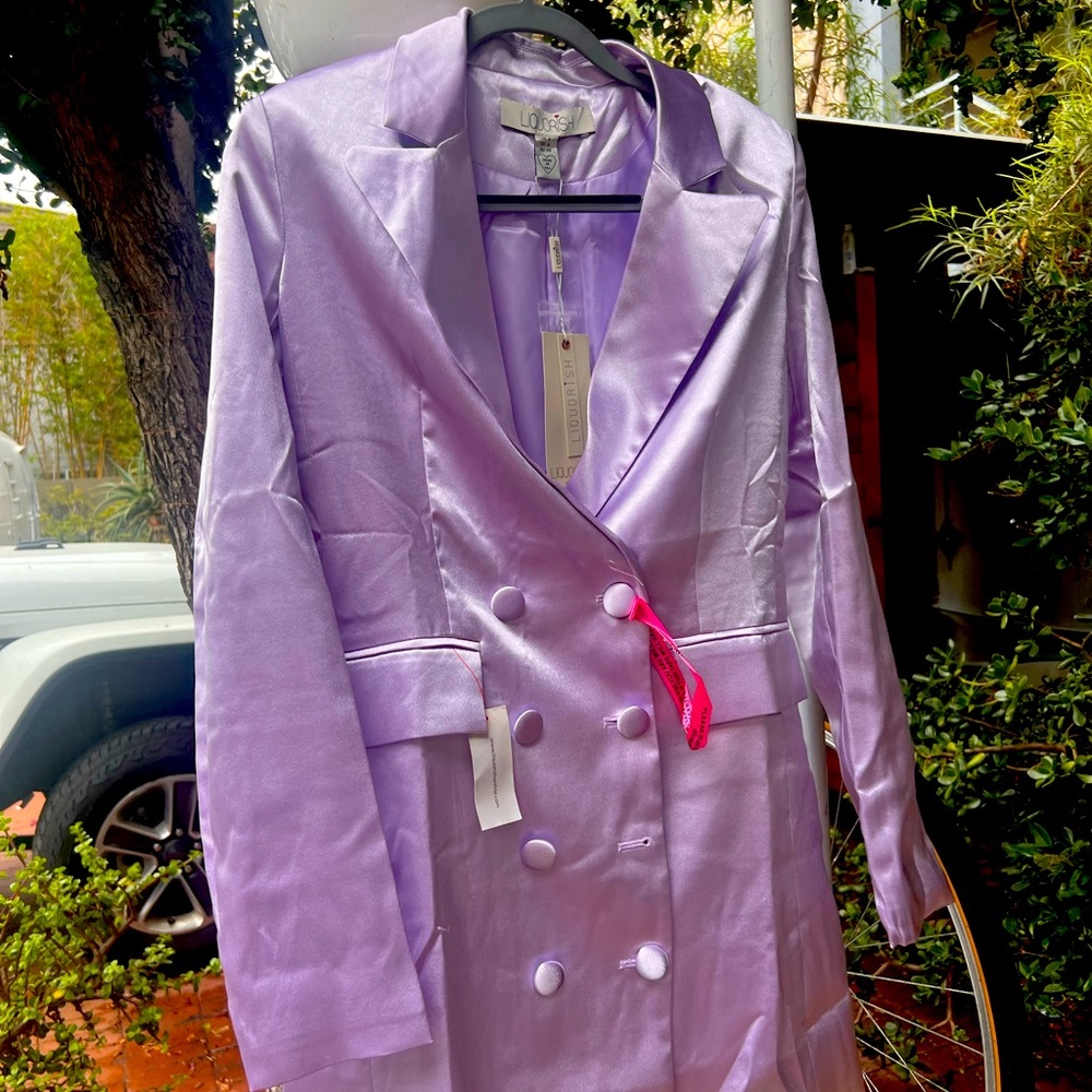 Silk-style purple Blazer Size US4
